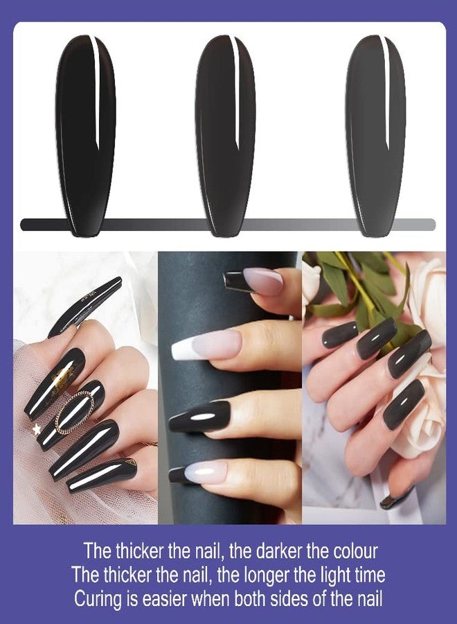 موباري جل موبراي لتطويل الأظافر، 60 غرام، لون أسود، جل صلب لبناء الأظافر، مثالي لتصميم فن الأظافر في الصالونات أو في المنزل - Image 3